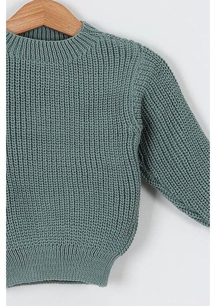 Unisex Bebek Çocuk Bisiklet Yaka Oversize Triko Kazak 6 Ay-5 Yaş fiyatları