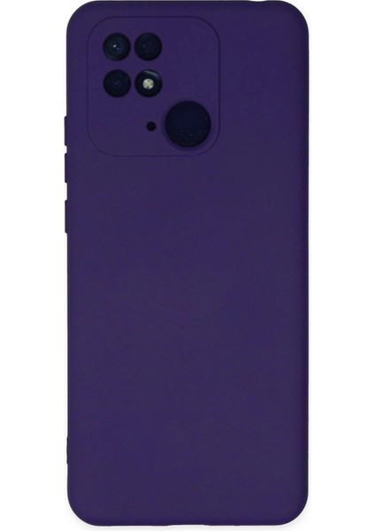 Newface Xiaomi Redmi 10C Kılıf Nano Içi Kadife Silikon - Mor