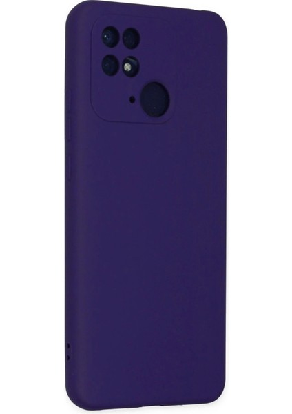 Newface Xiaomi Redmi 10C Kılıf Nano Içi Kadife Silikon - Mor modelleri