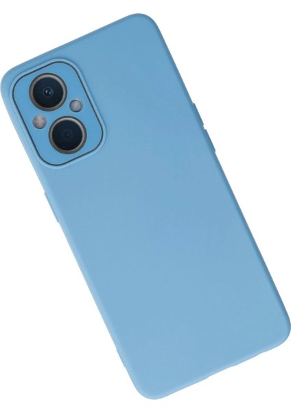 Newface Oppo Reno 7 Lite Kılıf Lansman Glass Kapak - Mavi fiyatları