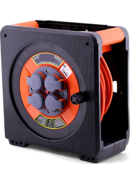 Makaralı Uzatma Kablosu 3x1.5 mm 20 mt Cca Kapaklı 4 Prizli Monofaze Termal Sigortalı Plastik Seyyar indirimleri