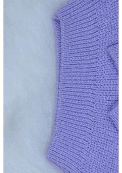 Cocuk-Bebek Triko Bayram ve Mevsimlik Kazak Kazak Lila modelleri