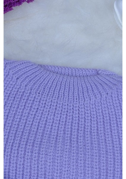 Cocuk-Bebek Triko Bayram ve Mevsimlik Kazak Kazak Lila fırsatları