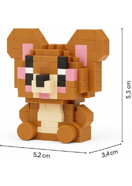 Jerry Yapı Blokları – Tom ve Jerry Karakter Mini Blok Oyuncak Seti | Koleksiyonluk ve Hediye modelleri