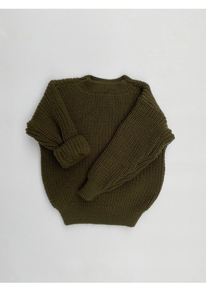 Erkek Bebek-Çocuk /kız Bebek-Çocuk Bisiklet Yaka Oversize Triko Kazak modelleri