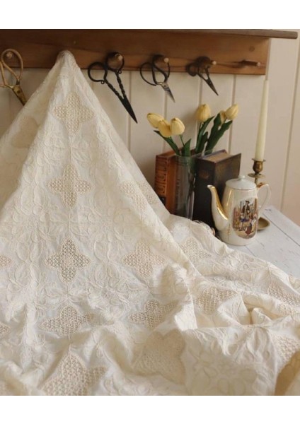 %100 Pamuklu Dantel Fisto Krem Renktedir indirimleri