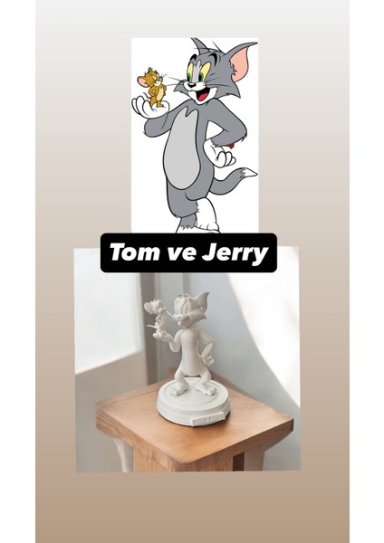 3D Boyama Seti Tom ve Jerry modelleri