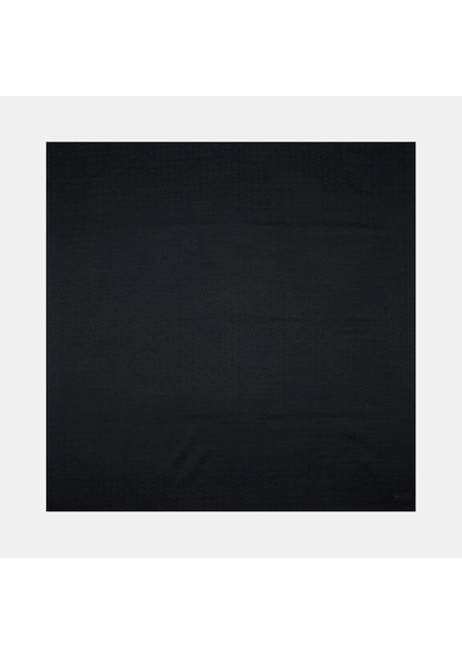 Pamuk Ipek Monogram Eşarp 41301-SIYAH