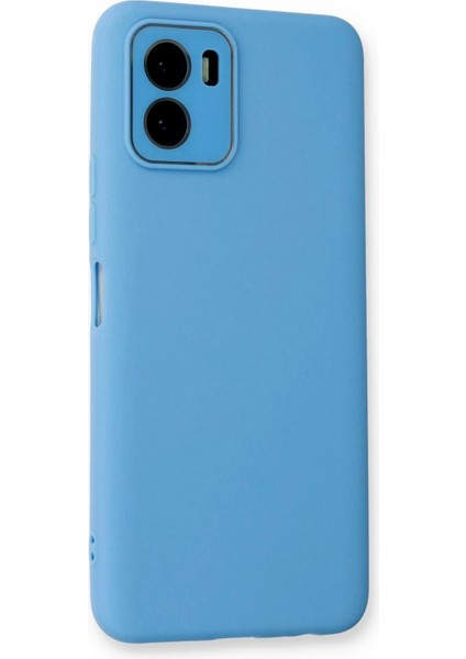 Newface Vivo Y15S Kılıf Lansman Glass Kapak - Mavi modelleri