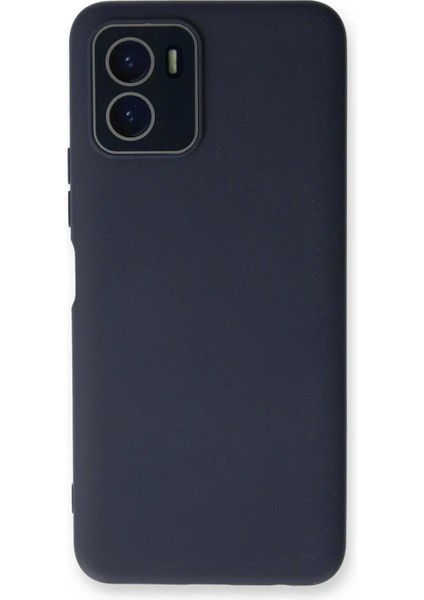 Newface Vivo Y15S Kılıf Lansman Glass Kapak - Lacivert