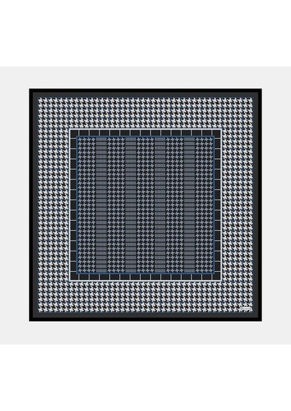 Kazayağı Desenli Tivil Ipek Eşarp 40718-ANTRASIT