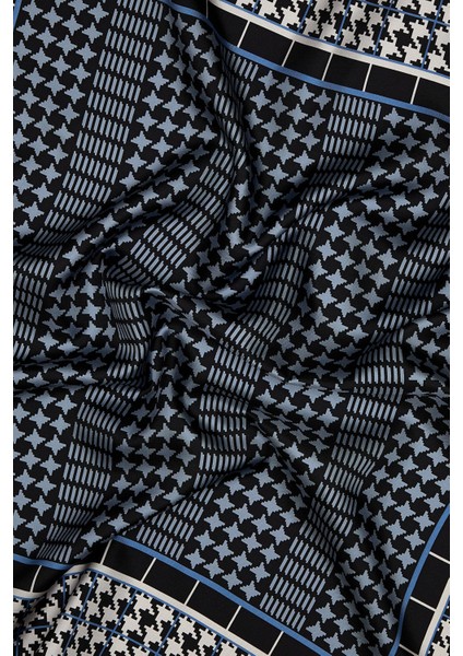 Kazayağı Desenli Tivil Ipek Eşarp 40718-ANTRASIT fiyatları