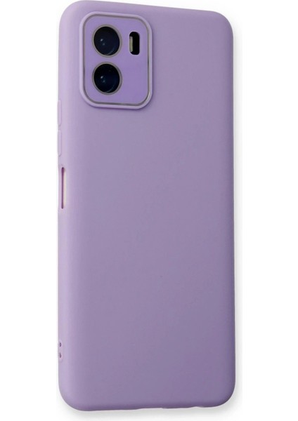 Newface Vivo Y15S Kılıf Lansman Glass Kapak - Lila modelleri