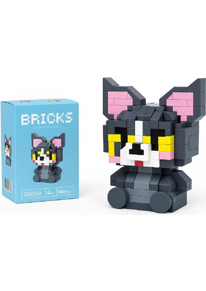 Tom Yapı Blokları – Tom ve Jerry Karakter Mini Blok Oyuncak Seti | Koleksiyonluk ve Hediye