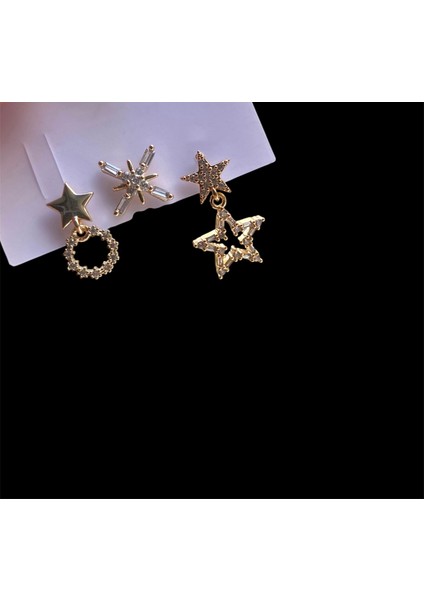 Çelik Yıldız Detaylı 3 Lü Küpe fiyatları