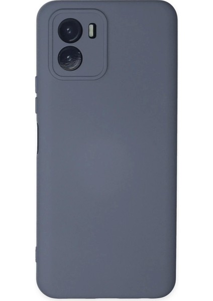 Newface Vivo Y15S Kılıf Nano Içi Kadife Silikon - Gri