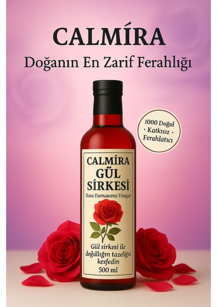 Gül Sirkesi 500ML Doğal Fermantasyon ( Natural Fermentation Rose Vinegar) indirimleri