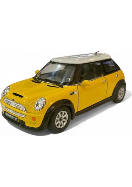 Kinsmart 1/28 Mini Cooper S Sarı (Çek Bırak)