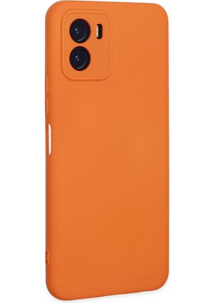 Newface Vivo Y15S Kılıf Nano Içi Kadife Silikon - Turuncu modelleri