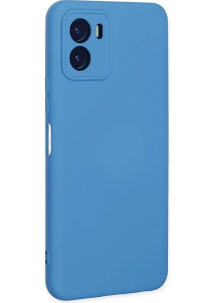 Newface Vivo Y15S Kılıf Nano Içi Kadife Silikon - Mavi modelleri