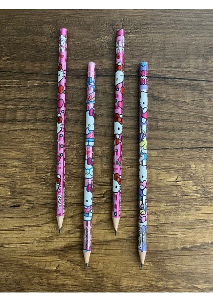 Hello Kitty 4 Adet Kurşun Kalem Okul Kırtasiye Seti