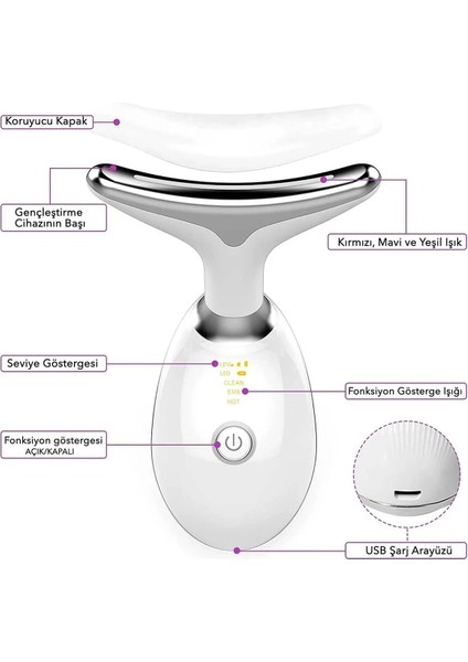 Yüz ve Boyun Kırşıklık Giderici Ems Güzellik Cihazı ( Gıdık,sarkma,kırışıklık) modelleri