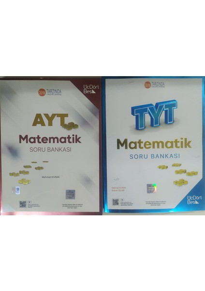 Üçdörtbeş Yayınları Tyt Matematik Soru Bankası+Üçdörtbeş Yayınları Ayt Matematik Soru Bankası