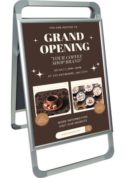 A1 59.4X84.1 Yeni Nesil A Pano Kaldırım ve Reklam Panosu Poster & Afiş ve Menü Panosu