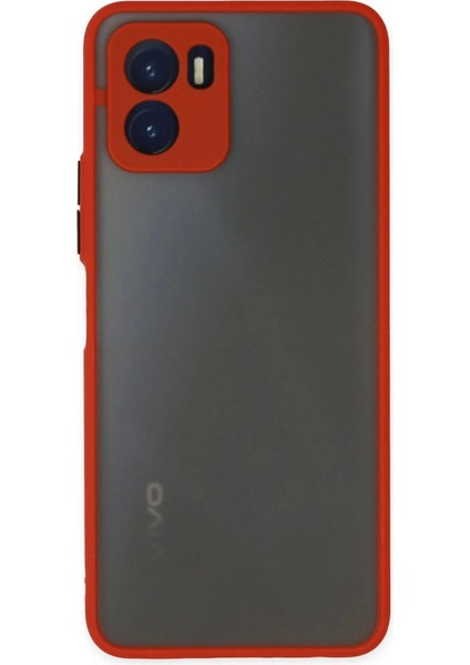 Newface Vivo Y15S Kılıf Montreal Silikon Kapak - Kırmızı