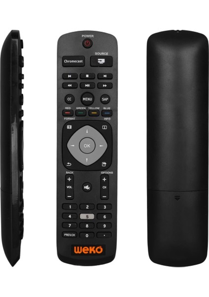 Philips Uyumlu CH-1764 Chromecast Source Tuşlu LCD LED Tv Kumandası Uzatan Kumanda