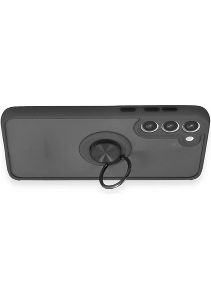 Newface Samsung Galaxy S23 Plus Kılıf Montreal Yüzüklü Silikon Kapak - Siyah modelleri