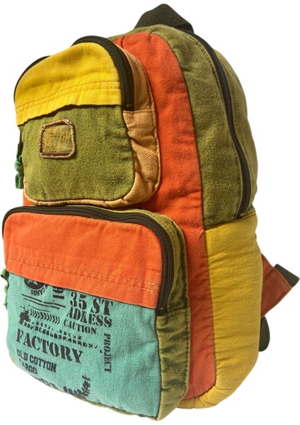 Old Cotton Kaliteli Tek Bölmeli Vintage Disayn Günlük Sırt Gezi Çantası 27 cm x 40 cm fırsatları