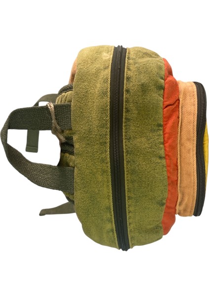 Old Cotton Kaliteli Tek Bölmeli Vintage Disayn Günlük Sırt Gezi Çantası 27 cm x 40 cm