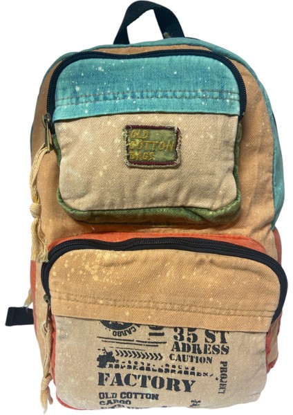 Old Cotton Kaliteli Tek Bölmeli Vintage Disayn Günlük Sırt Gezi Çantası 27 cm x 40 cm fiyatları