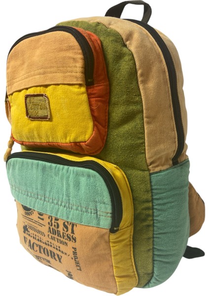 Old Cotton Kaliteli Tek Bölmeli Vintage Disayn Günlük Sırt Gezi Çantası 27 cm x 40 cm fırsatları