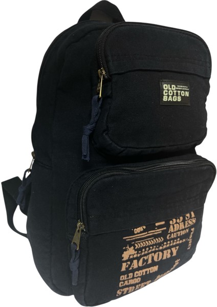 Old Cotton Kaliteli Tek Bölmeli Vintage Disayn Günlük Sırt Gezi Çantası 27 cm x 40 cm modelleri