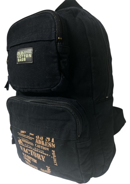 Old Cotton Kaliteli Tek Bölmeli Vintage Disayn Günlük Sırt Gezi Çantası 27 cm x 40 cm fırsatları