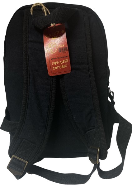 Old Cotton Kaliteli Tek Bölmeli Vintage Disayn Günlük Sırt Gezi Çantası 27 cm x 40 cm