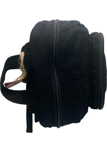 Old Cotton Kaliteli Tek Bölmeli Vintage Disayn Günlük Sırt Gezi Çantası 27 cm x 40 cm