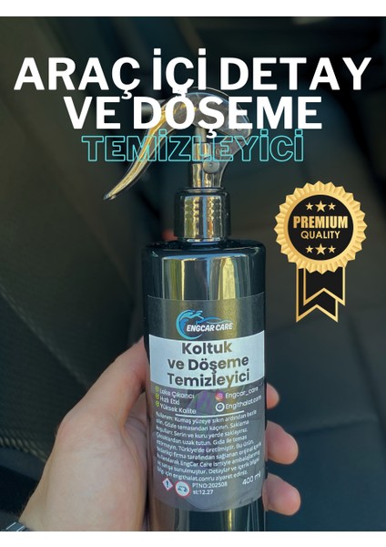 Araba Döşeme Koltuk Kir Leke Temizleme Spreyi Yüksek Etkili - Oto Detaylı Temizlik Spreyi 400ML
