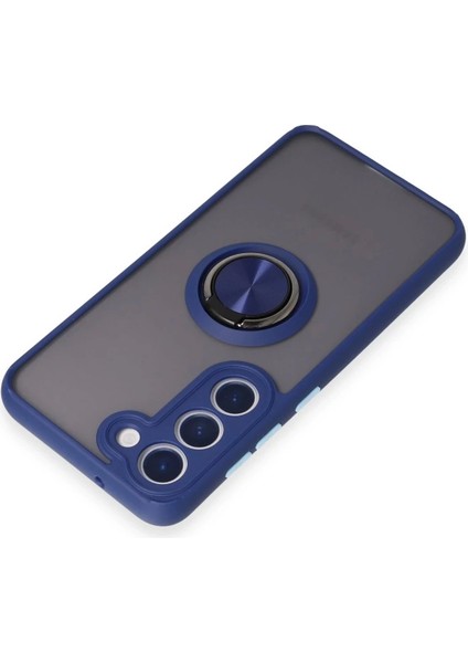Newface Samsung Galaxy S23 Kılıf Montreal Yüzüklü Silikon Kapak - Lacivert indirimleri
