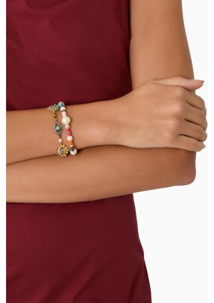 Multi-Strand Eye Bileklik, Pirinç-Kristal fiyatları