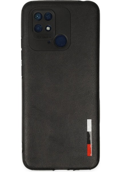 Newface Xiaomi Redmi 10C Kılıf Loop Deri Silikon - Siyah