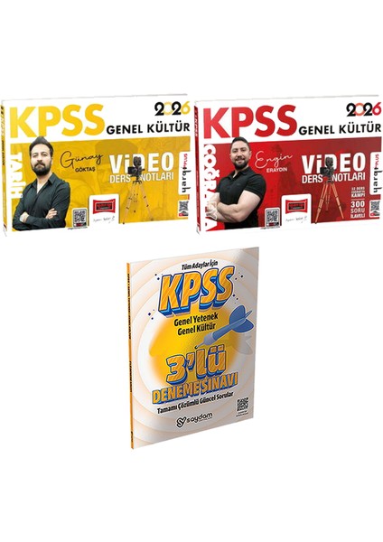 2026 Kpss Tarih Coğrafya Video Ders Notları - 3 Deneme