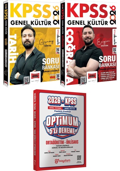2026 Kpss Tarih Coğrafya Çözümlü Soru Bankası - Optimum 5 Deneme
