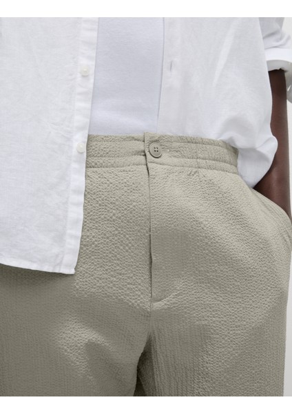 Tapered Fit Hafif Elastik Belli Pantolon