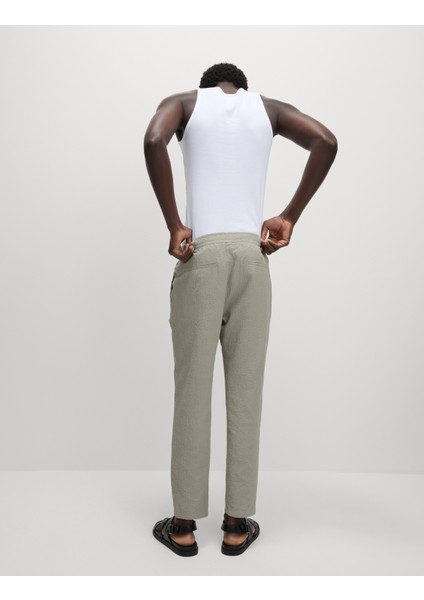 Tapered Fit Hafif Elastik Belli Pantolon