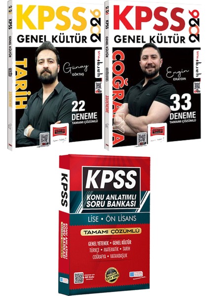 2026 Kpss Tarih 22 Deneme Coğrafya 33 Deneme - Lise Önlisans Konu Ant. Soru