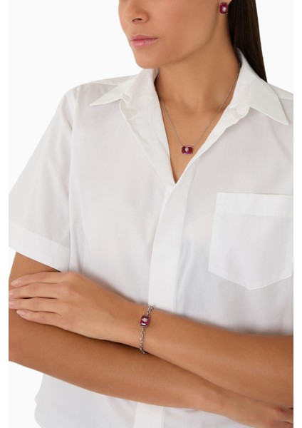 Kristal ve Yarı Değerli Turmalin Bronz Kolye