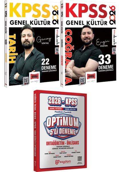 2026 Kpss Tarih 22 Deneme Coğrafya 33 Deneme - Optimum 5 Deneme